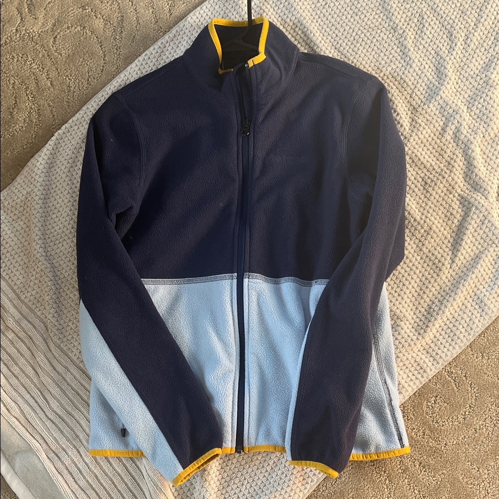 Marmot Two-Tone Fleece Jacket with Yellow Accents